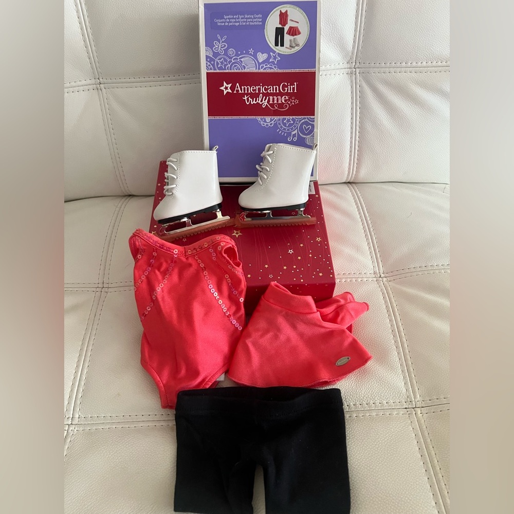 American Girl Doll Outfit Pink Black Skating Set - Picture 3 of 4